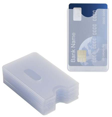 QiXinGYL 20 Stück Kartenhüllen, Kreditkartenhüllen, Kartenschutzhülle für Ec Karten Schutzhülle, Transparente Ausweishüllen für Kreditkarten Bankkarten Führerschein Karten Hüllen Scheckkartenhülle