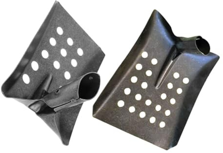 MOTHNUR 2 Piezas Pala para Limpieza de Drenajes Pala Jardín Multifuncional de Acero Resistente con Diseño Multiagujeros para Tamizar y Residuos Herramienta Duradera para Zanjas y Pozos de