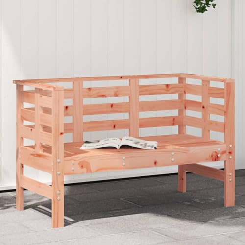 Frdhee Muebles de jardín banco, banco de cerveza, banco de jardín, banco de jardín, 111,5 x 53 x 71 cm, madera maciza de Douglas, bancos de jardín, banco de parque para terrazas, balcón, exterior