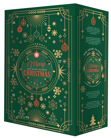 GCF - Calendrier de l’Avent – Assortiment de vins et de vins pétillants – Noël – Lot de 24 petites bouteilles de 18,7 cl à 20 cl (19 x 0.187 - 5 x 0.20)