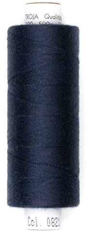 Stoffe Werning Amann Troja Nähgarn 500 m dunkel Marine Allesnäher Qualtitätsgarn 100% PES - Preis Gilt für eine Rolle