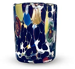 Gocce di Murano Set 6 Bicchieri Liquore Shot Pioggia Arcobaleno Lavorati a Mano Secondo la Tradizione degli Artigiani di Murano Colorati Confezione Bicchierini Eleganti e Preziosi Made in Italy