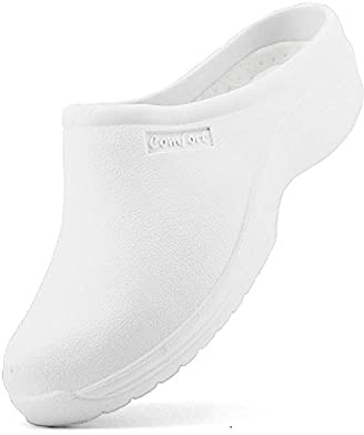 JOMIX Zoccoli Sanitari Donna Ospedale Ciabatte Sanitarie Donna Gomma Scarpe Calzature Infermieri Cucina Giardino SD4097 (Bianco, 41)