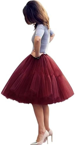 TüllRöcke tüll Unterröcke Ballett Tutu Röcke Damen Ballett Underskirt Petticoat Skirt 5 Schichten Prinzessin Tutu Dress 50s Mode Straße Weinlese A line Kleid