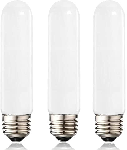 XININSUN T10 led Bulb, Dimmable T10 Frosted led Light Bulbs,8W Led Tube Bulbs, 60-75 Watt Equivalent,2700K Warm White,E26 Base Bulb for Desk Lamp,Bathroom,Cabinet Display...Milk White-3 Pack