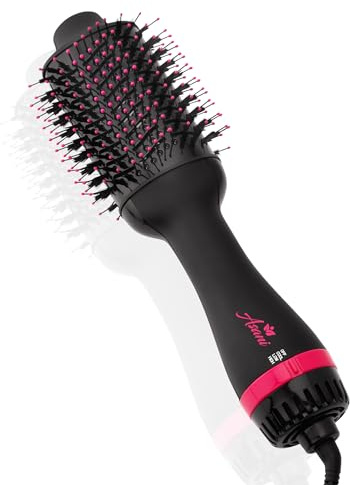 Asani 4-in-1 Hair Dryer Brush, Blow Dryer, Curler, Hair Straightener Comb