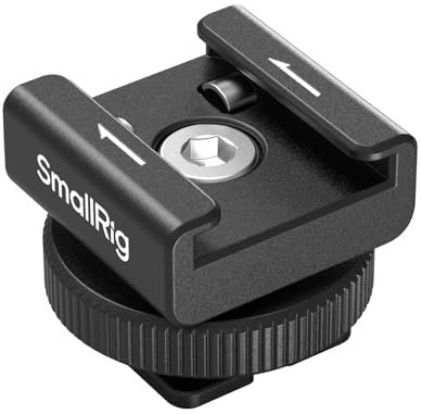 SMALLRIG Cold Shoe Mount Adapter for Wireless Microphone, for DJI Mic / Mic 2, for RODE Wireless Go II, for Saramonic BLink 900 B, for Hollyland C1, with 1/4-20 Threaded Hole, Anti Drop Design - 4822