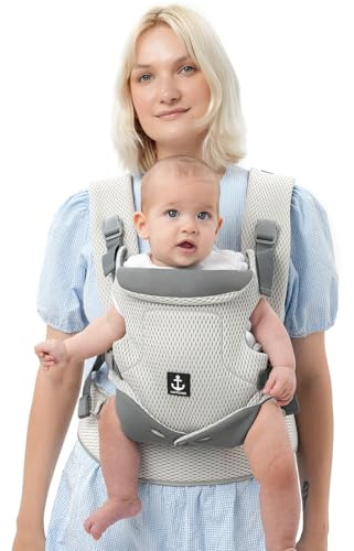 LUFFCABO Marsupio in Rete, Portabebè, Marsupio per Bebè 5-36 Mesi, Portatori per Bebè, Marsupio Bambino, Portatori per Bambini