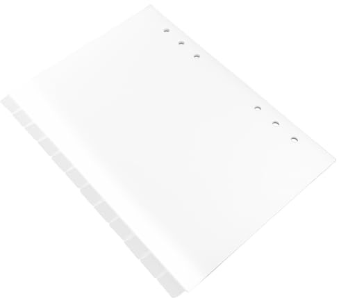 Veemoon Divisores de Índice para Carpeta de Anillas A5 12 Hojas Translúcidas de PP Semitransparente 6 Orificios Separadores de Pestañas Resistentes E Impermeables para Organización y