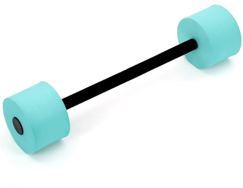 Soulchen Long Aquatic Exercise Dumbbells Foam Water Weights Dumbbell Aquatic Pool Barbells with High Density EVA Foam for Swim Water Aerobics Workouts Loss (Teal,25.2 Inch,1 Pcs)