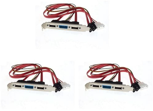 Zolynx 3X PC DIY una ESATA y 4Pin IDE Power PCI Bracket Slot Cable Perfil de para Disco Duro Externo