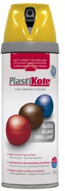 Plasti-kote 21105 400ml Premium Spray Paint Gloss - Yellow by Plasti-Kote