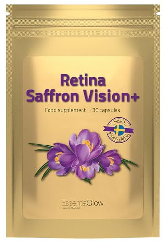 30 Saffron Eye Vitamin Capsules | with Lutein, Zeaxanthin, Zinc, Vitamin C, A, E & B2 | for Eye Health & Vision Support | High Strength Supplement & Natural Antioxidant | 1 Month's Supply