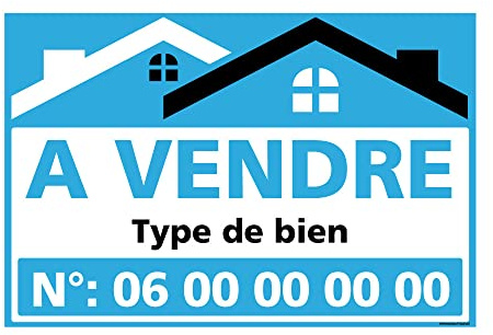 Signalétique.biz France Panneau immobilier Akilux 3,5 mm 400 x 600 mm