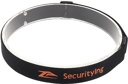 SecurityIng Bandeau élastique réglable pour lampe frontale de 22 mm à 26 mm (1 pièce)
