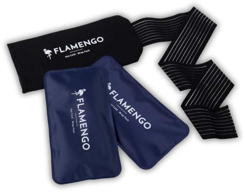 Flamengo® Hot Cold Wrap Pack – Compressa refrigerante con velcro – Cuscino in gel refrigerante & Ice Pack per lesioni – Manicotto refrigerante per ginocchia, spalle e gomiti USW.