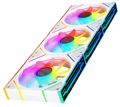 Jungle Leopard Prism4EX-X3 RGB PC fläkt 120MM 3-pack [Infinity Mirror][HDB]58.36CFM/1850RPM/2.07 MMH2O 5V3PIN ARGB och 12V4PIN PWM fläkt (WHRF)