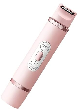 Recortador de bikini de doble cabeza para mujeres ｜ Epilator impermeable y rasurador 2-en-1 ｜ de viaje USB-C inalámbrico con luz LED para el cuerpo de precisión Afeitado