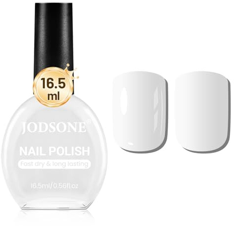 JODSONE 16,5 ml weißer Nagellack großes Volumen schnell trocknender Nagellack, schnell trocknender und lang anhaltender Farbe Nail Art DIY Home Maniküre Geschenk für Frauen