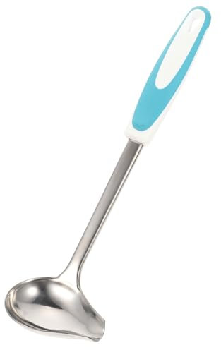 HOLIDYOYO Cucchiaio da Salsa Acciaio Inossidabile con Design Antiscivolo Utensile per Salse Condimenti e Dessert per Ristoranti e Catering