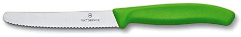 Victorinox Tomaten- und Wurstmesser mit Wellenschliff, 11 cm, grün