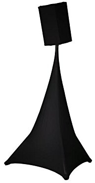 Expand Stativsegel, Stativcover Schwarz - Stativ Segel, Cover für Lautsprecherstative - Zweiseitig - B1 - Stretch