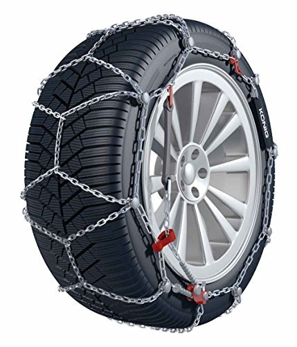BB-EP Schneekette KÖNIG – Die 9mm-Schneekette mit manueller Spannung – Zugelassen für Hyundai i10 (2007) mit der Reifengröße 155/70 R13 im Set mit hochwertigen Handschuhen
