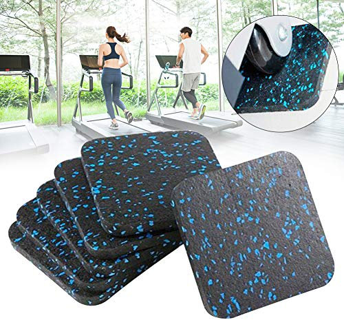 ZSooner Tapis absorbant les chocs, 6 pièces, isolation phonique anti-vibrations pour tapis de course