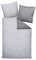 Palermo Janine Mako Satin Bettwäsche-Set 2tlg grau Silber 2 teilig Wende 155x220cm & Kissen 80x80cm Geometrisches Muster