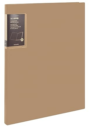 Präsentationsbuch, A4, PP, 30 Hüllen, Dokumentenhülle, Projektordner, Display Book für Büro, Zuhause, Schule, Bericht, Broschüren, Datei (braun)
