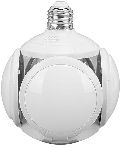 LED-Faltbare Fußball-Glühbirne E27 E26 40 W Energiesparlampe Superhelles ABS und Acryl 85-265 V Falt-LED-Fußball-Glühbirnen für Geschäft Garage Lager Weiß