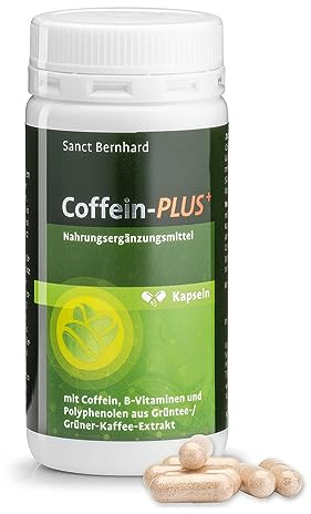 Sanct Bernhard Coffein-PLUS-Kapseln | Mit Coffein, B-Vitaminen, Polyphenolen & Grüner-Kaffee-Extrakt | 120 Kapseln