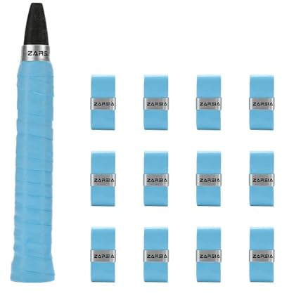 MiOYOOW 12 Stück Tennisschläger Griffband, Badminton Griffband, rutschfest, Saugfähig, Tennis Overgrip Selbstklebendes Grip Badmintonschläger Band Griff für Tennis Squashschläger Badminton