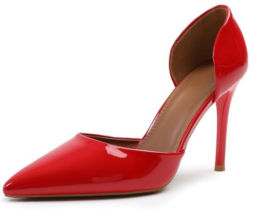Womens High Heel Pumps Smart Office Work Courts Pointed Toe Party Prom Wedding Bridal Shoes Occasion Heeled Ladies Court Stiletto Heels Shoe