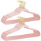Kleiderbügel Transparente, 41CM Garderobenbügel Kunststoff mit 360° Drehbarer Haken Gold 20er Set HGYZE Kleiderbügel für Erwachsenenschrank, Gekerbten Schultern, Platzsparender (Rosa 20)