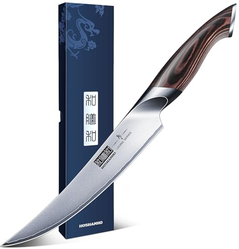 HOSHANHO Boning Knife 6 Inch, High Carbon Stainless Steel Fillet Knife for Fish, Professional Japanese Sharp Kitchen Filleting Knives for Meat Cutting