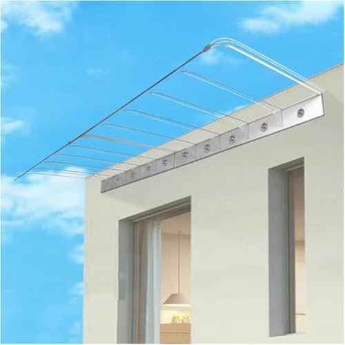 Front Door Canopy, Window Awning, Polycarbonate Cover for UV Protection, Rain, Snow, Invisible Front Door Awning, Exterior Door Awnings, for Porch, Patio, Deck, Outdoor Canopy