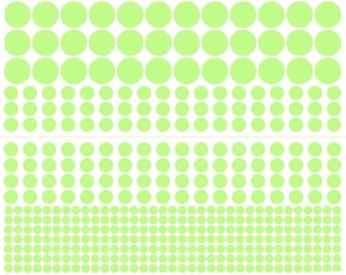 1 Sheet 407 Pcs Glow in The Dark Wall Stickers, Removable Glow in Dark Dots Wall Decals, Adhesive Dots Luminous, Glow in The Dark Ceiling Stickers, Wall Treatments and Supplies, Wall Stickers