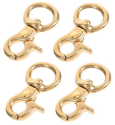 Operitacx 4 Piezas Mosquetones Giratorios de Metal con Pinza de Langosta Japonesa Ganchos para Llaveros y Manualidades Resistente Mecanismo de para Bolsos y Cinturones DIY