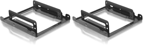 Nanocable 10.99.0002 - Adaptateur métallique 3.5 pour Deux disques durs de 2.5 (Lot de 2)