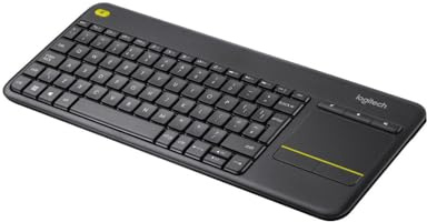 Logitech K400 Plus Kabellose Touch-TV-Tastatur mit integriertem Touchpad, US QWERTY-Layout - Schwarz