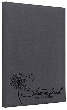 Hochzeitideal, Livret de famille Boho en lin gris foncé (motif 5).