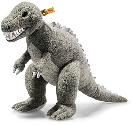 Steiff Kuscheltier Thaisen T-Rex, Süßes Stofftier, Kinder, Jungen & Mädchen, Friends, Plüschtier 45 cm, Hellgrau, 067136