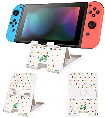 DLseego Ständer Kompatibel mit Switch/OLED/Lite, Faltbarer Verstellbarer Rutschfest Playstand für Konsole, Weiß