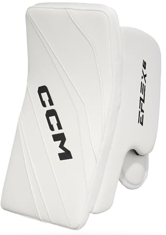 CCM EFLEX 6 Blocco portiere hockey su ghiaccio, Senior (Bianco/Bianco/Bianco/Bianco/Bianco/Intera destra)