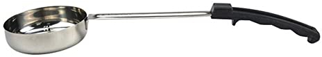 Ocnvlia Pizza Spread Sauce Ladle Rubber Handle Flat Bottom Kitchen Cooking Spoon Stainless Steel Measuring Stir Soup Spoon -6 Oz