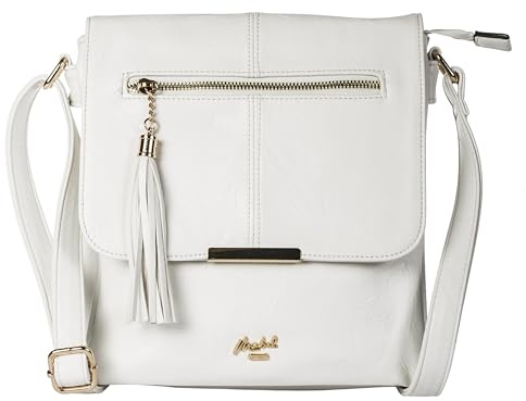 Mabel Women’s Cross Body Handbags - Trendy Messenger Long Shoulder Strap Bags (Design 2 - White)