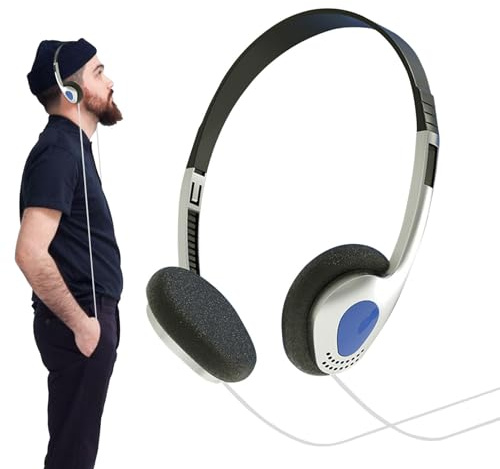 Moreeulsi Écouteurs Supra-Auriculaires rétro,Casque Supra-auriculaire rétro, Écouteurs légers, Vintage Feelings, Casque stéréo Son de Haute qualité pour Lecteur, Maison, téléphone Portable