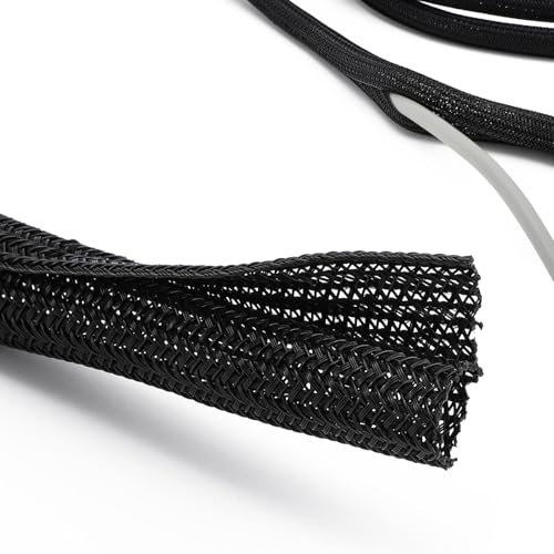 Gaine Câble Auto-Fermeture, 6-13mm Manchon de Cache Câble Gaine Cable Informatique Protection Cable Electrique Protege Cable Animaux Range Gaine Cable Electrique pour Câbles Automobiles Télé