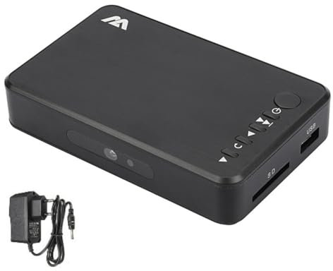 Gokeet Multimedial HD 1080P videospelare 264 AV/VGA-utgång, USB-hårddiskspelare för sändning/reklam EU-kontakt
